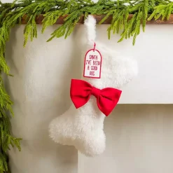 New Sherpa Dog Bone Stocking Christmas Stockings & Stocking Holders