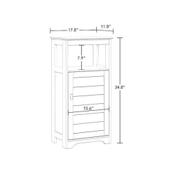 Kirklands Home Bathroom Furniture|Shutter Single Door Storage Cabinet White