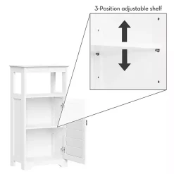 Kirklands Home Bathroom Furniture|Shutter Single Door Storage Cabinet White