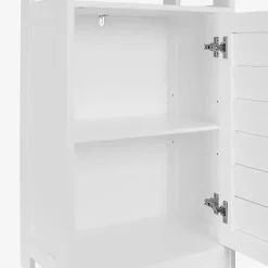 Kirklands Home Bathroom Furniture|Shutter Single Door Storage Cabinet White