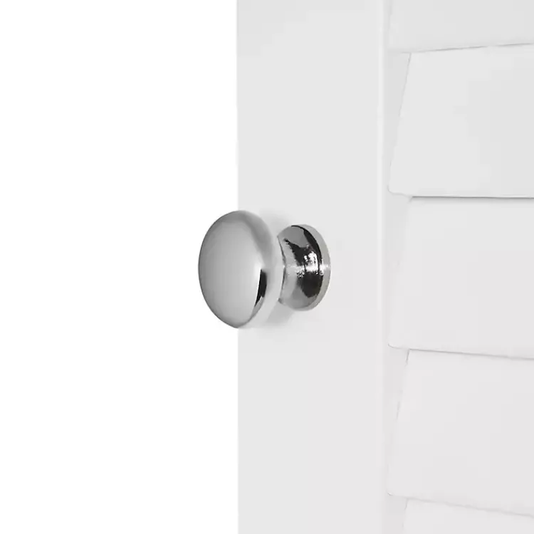 Kirklands Home Bathroom Furniture|Slatted 2-Door Bathroom Storage Cabinet White