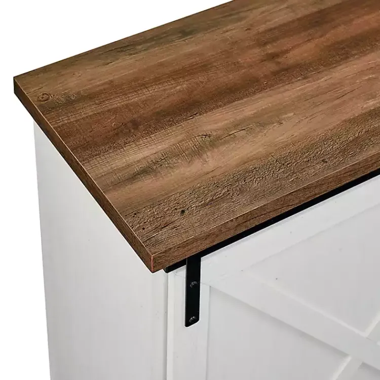 Kirklands Home Cabinets & Sideboards|Sliding Door and 3-Drawer Sideboard White