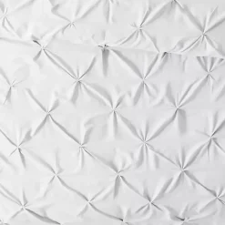 Kirklands Home Duvets|Soft Pinched 3-pc. Twin Duvet Cover Set White