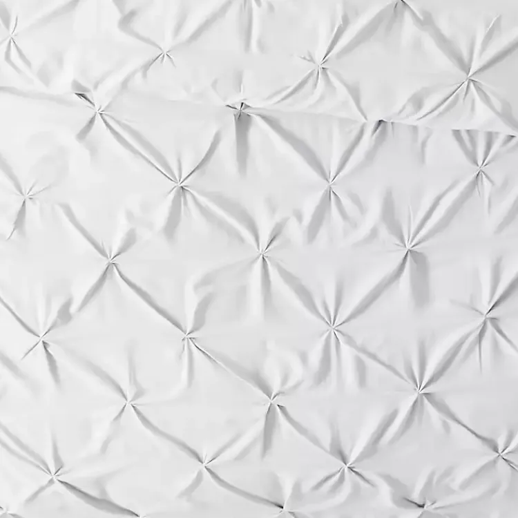 Kirklands Home Duvets|Soft Pinched 3-pc. Twin Duvet Cover Set White