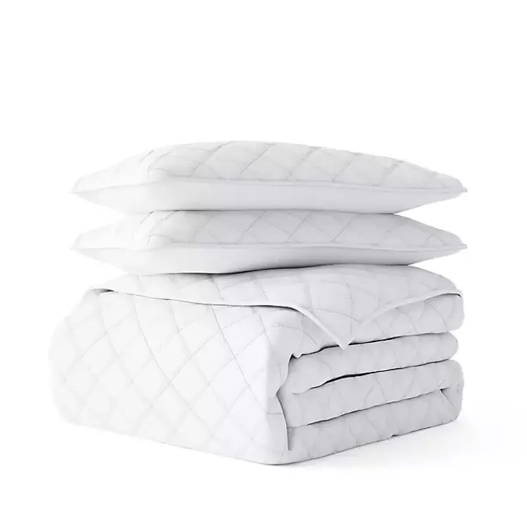 Kirklands Home Quilts|Stitched Diamond 3-pc. King Quilt Set White