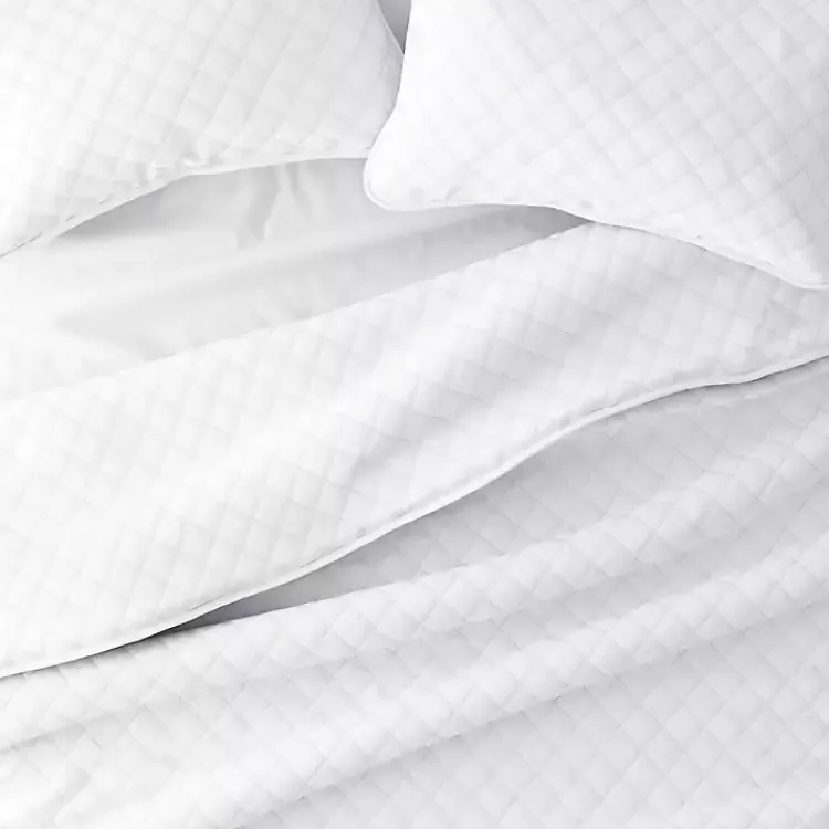 Kirklands Home Quilts|Stitched Diamond 3-pc. King Quilt Set White