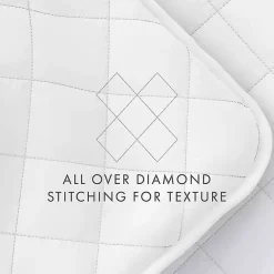 Kirklands Home Quilts|Stitched Diamond 3-pc. King Quilt Set White
