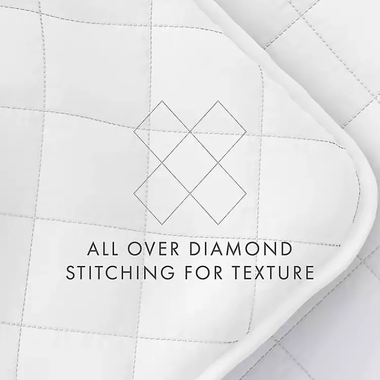 Kirklands Home Quilts|Stitched Diamond 3-pc. King Quilt Set White