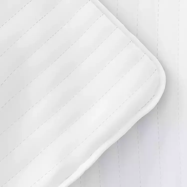 Kirklands Home Quilts|Stitched Stripes 3-pc. King Quilt Set White