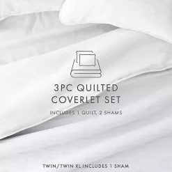 Kirklands Home Quilts|Stitched Stripes 3-pc. King Quilt Set White