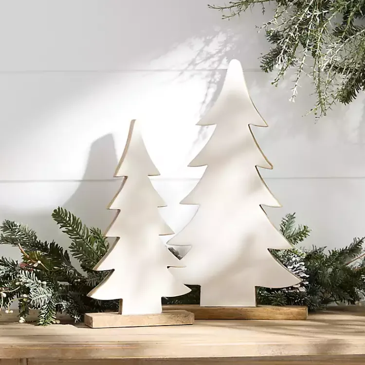 Sale Straight Silhouette 2-pc. Christmas Tree Set Christmas Decorations