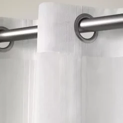 Kirklands Home Curtains & Drapes|Stripe Sheer Curtain Panel Set, 108 in. White