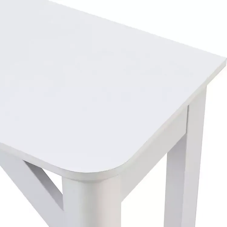 Kirklands Home Console Tables|Tapered Legs Rustic Console Table White