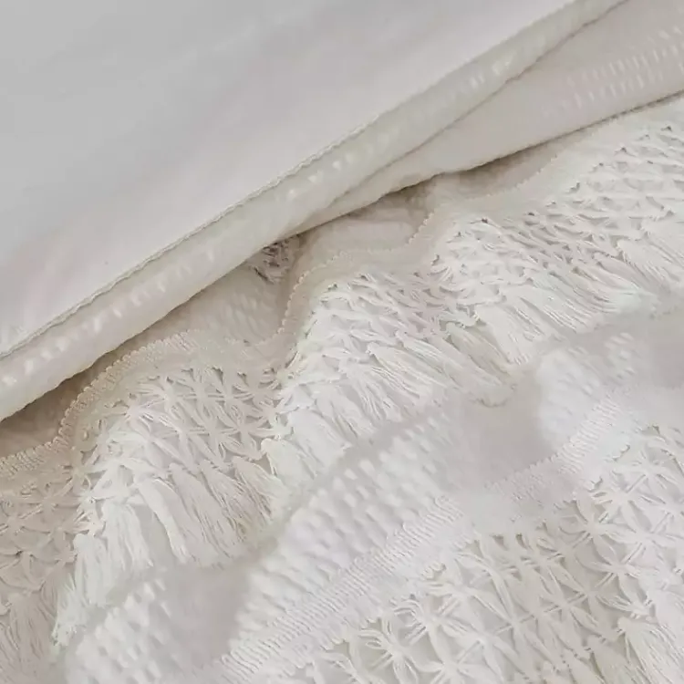 Kirklands Home Comforters|Tassels California King 3-pc. Comforter Set White