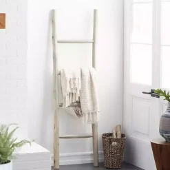 Best Teak Wood Leaning Ladder Decorative Accents