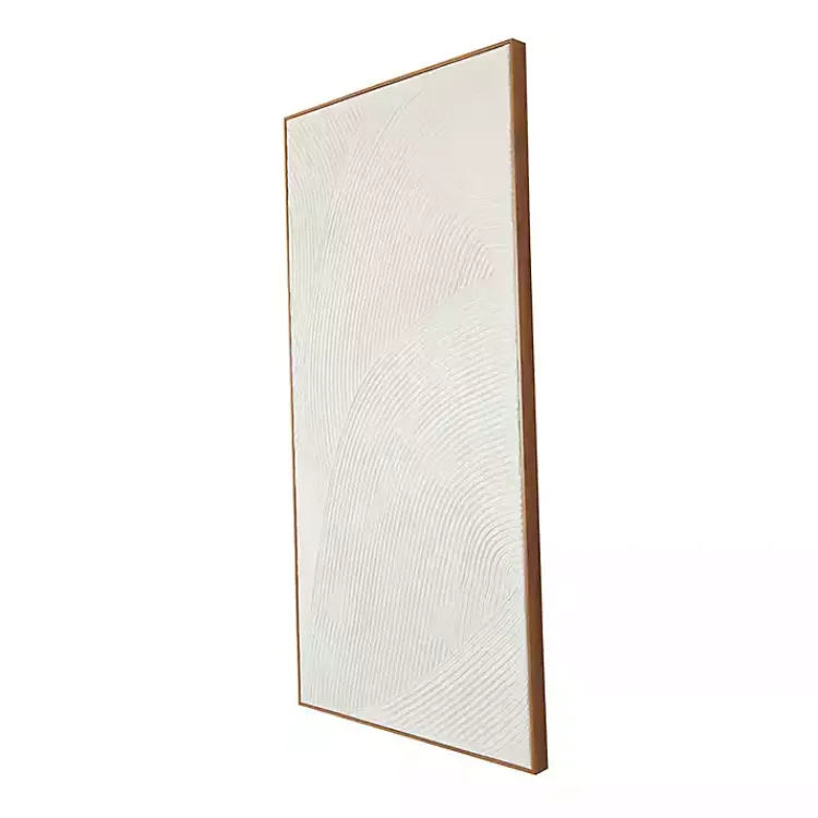 Kirklands Home Canvas Art|Textured Abstract Framed Canvas Art Print White