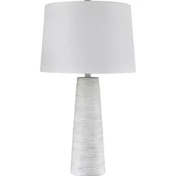Kirklands Home Table Lamps|Textured Taper Table Lamp White