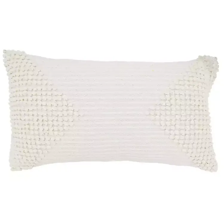 Sale Textured Woven Diamond Lumbar Pillow Pillows