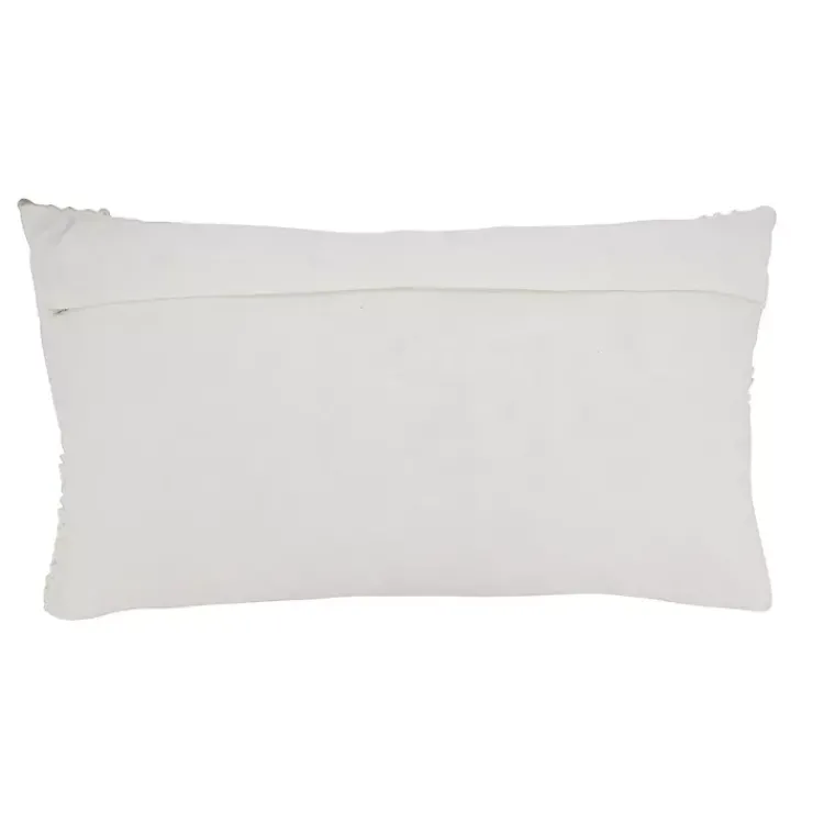 Sale Textured Woven Diamond Lumbar Pillow Pillows