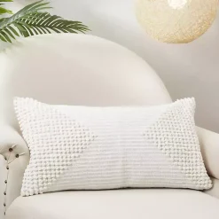 Sale Textured Woven Diamond Lumbar Pillow Pillows