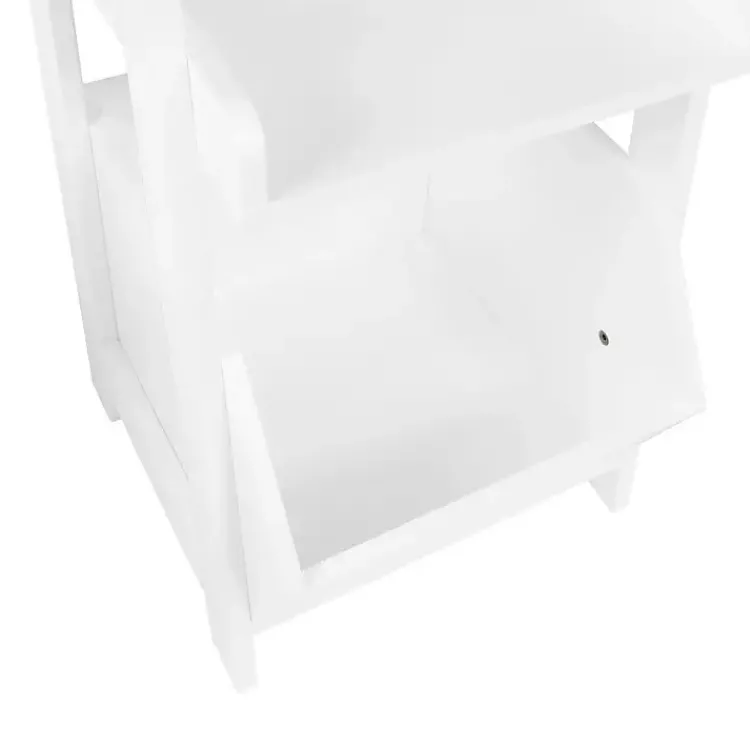 Kirklands Home Bathroom Furniture|4-Tier Small Ladder Shelf White