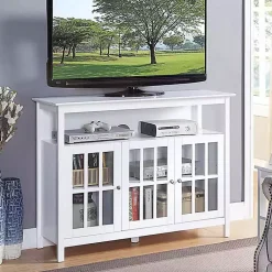 Kirklands Home Tv Stands & Media Consoles|Tiered Deluxe Cali Media Cabinet White
