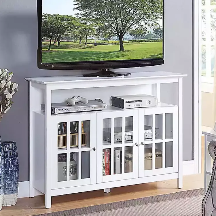 Kirklands Home Tv Stands & Media Consoles|Tiered Deluxe Cali Media Cabinet White