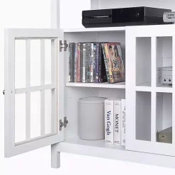 Kirklands Home Tv Stands & Media Consoles|Tiered Deluxe Cali Media Cabinet White