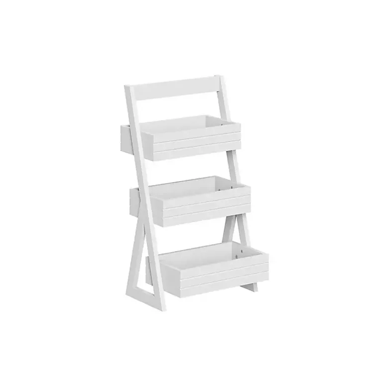 Kirklands Home Bathroom Furniture|Tiered 3-Shelf Bathroom Shelves White