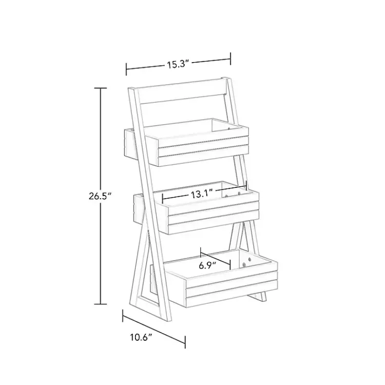 Kirklands Home Bathroom Furniture|Tiered 3-Shelf Bathroom Shelves White