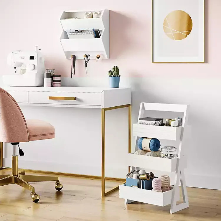 Kirklands Home Bathroom Furniture|Tiered 3-Shelf Bathroom Shelves White