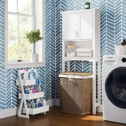 Kirklands Home Bathroom Furniture|Tiered 3-Shelf Bathroom Shelves White