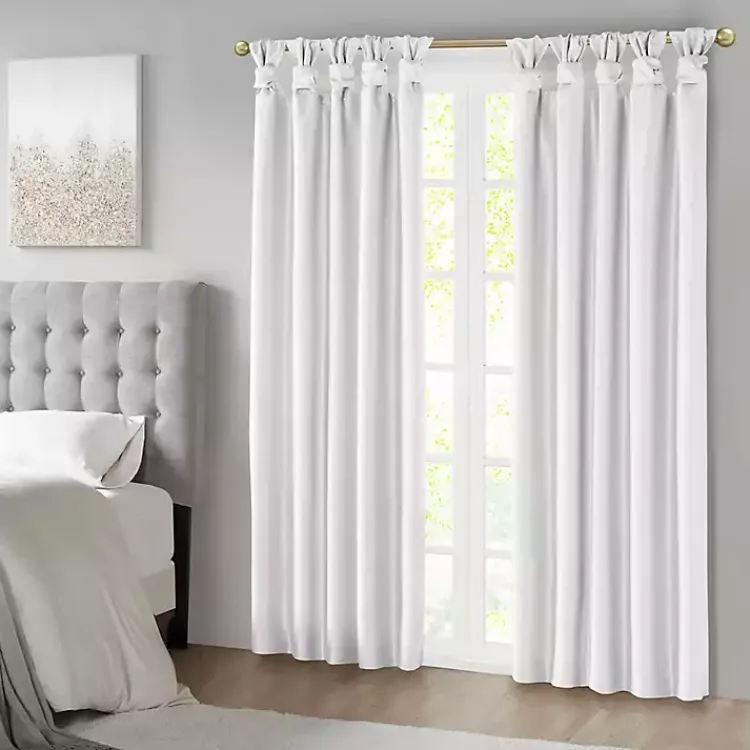 Kirklands Home Curtains & Drapes|Total Blackout Curtain Panel, 95 in. White
