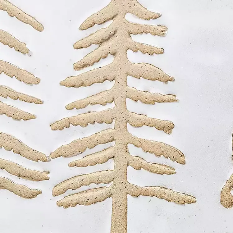 Outlet White Trees and Deer Dinner Plates, Set of 4 Christmas Dining & Entertaining