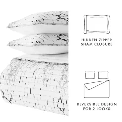 Kirklands Home Quilts|White Trellis Reversible 3-pc. Queen Quilt Set