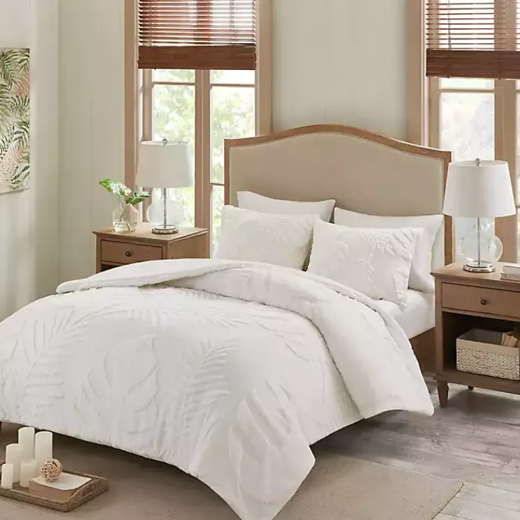 Kirklands Home Comforters|Tropical California King 3-pc. Comforter Set White