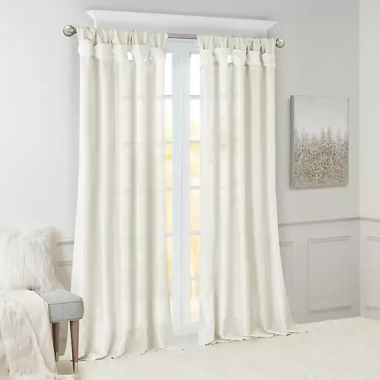 Kirklands Home Curtains & Drapes|Twist Top Curtain Panel, 108 in. White