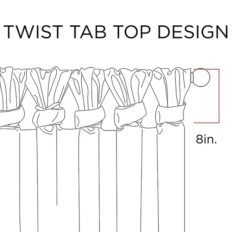 Kirklands Home Curtains & Drapes|Twist Top Curtain Panel, 108 in. White