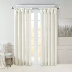 Kirklands Home Curtains & Drapes|Twist Top Curtain Panel, 95 in. White