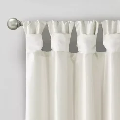 Kirklands Home Curtains & Drapes|Twist Top Curtain Panel, 95 in. White