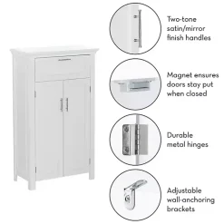 Kirklands Home Cabinets & Sideboards|Two-Door Top Shelf Cabinet White