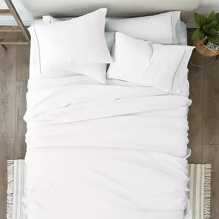 Kirklands Home Bed Sheets|Ultra Soft 6-pc. Queen Sheet Set White