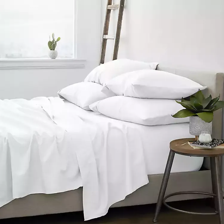Kirklands Home Bed Sheets|Ultra Soft 4-pc. Twin XL Sheet Set White