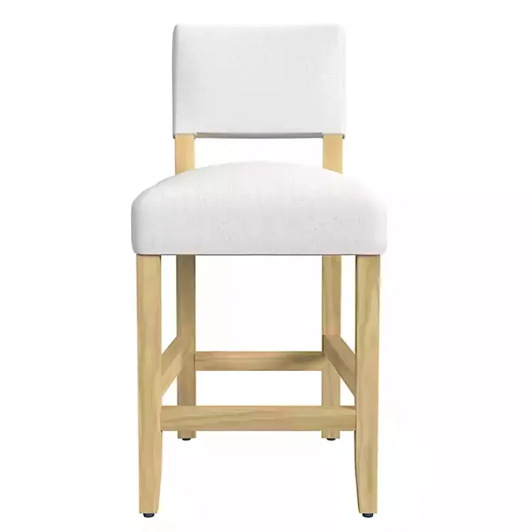 Kirklands Home Bar Stools & Counter Height Stools|Upholstered Wood Counter Stool White