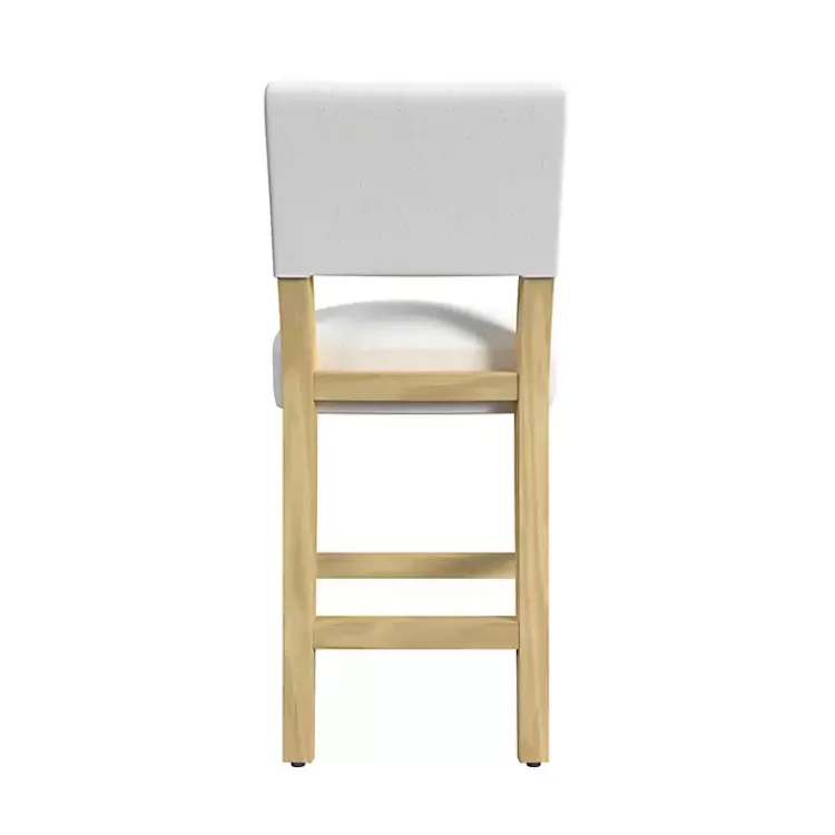 Kirklands Home Bar Stools & Counter Height Stools|Upholstered Wood Counter Stool White