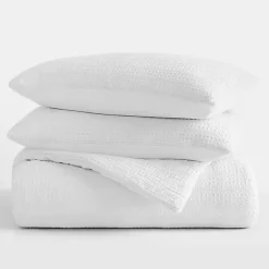 Kirklands Home Comforters|Waffle Ultra-Soft 3-pc. Queen Comforter Set White