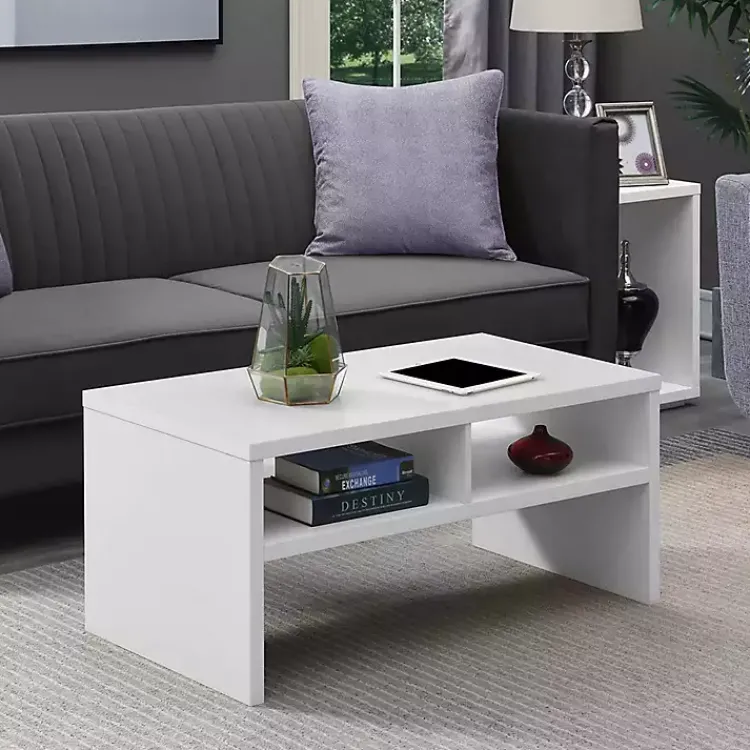 Kirklands Home Coffee Tables|Wakefield Shelf Coffee Table White