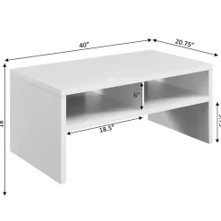 Kirklands Home Coffee Tables|Wakefield Shelf Coffee Table White
