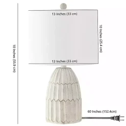 Kirklands Home Table Lamps|Weathered Geometric Table Lamp White
