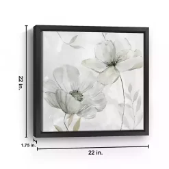 Kirklands Home Canvas Art|White Whispers II Framed Canvas Art Print, 22x22